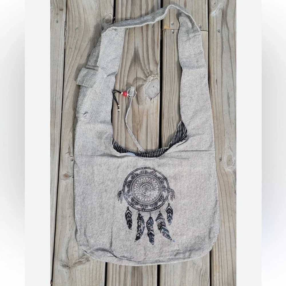 Gray Dreamcatcher Women's boho bag